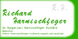 richard harnischfeger business card